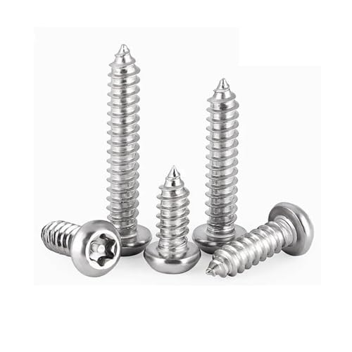M2-M6 304 Edelstahl Sechslappen Torx Flachrundkopf mit Stift Sicherheit selbstschneidende Holzschraube(M2.3x20mm(50PCS)) von LYCCS