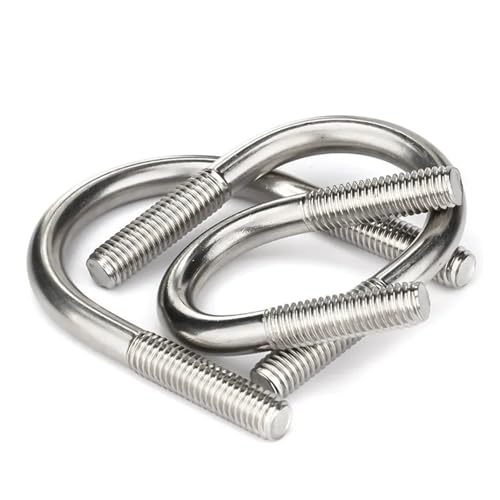 M6/M8 304 Edelstahl U-Klemmen U-Bolzen Schraubbefestigung Bolzenschellen Rohrschellen Vierkantschellen(M8x159-1pcs) von LYCCS