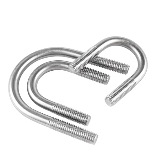 M6 metrische U-Bolzen aus Edelstahl 316, runde gebogene U-Bolzen, U-Klemme, A4-70-Schrauben(M6X10mm-5pcs) von LYCCS