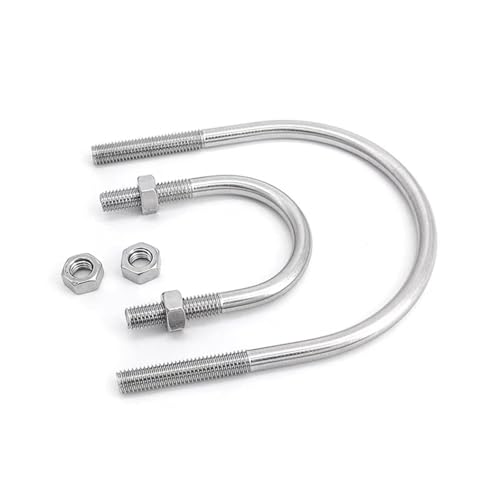M8 U-Bolzen 304 Edelstahl-Rohrschellen-Bügelschrauben U-förmige Schnallenbolzen U-Schrauben(M8X51X78mm-2set) von LYCCS