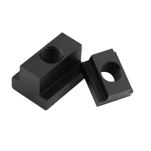 Mutter aus Kohlenstoffstahl der Güteklasse 8.8 mit schwarzer Oxidoberfläche und Gewindedurchführung, T-Muttern DIN508(M14-4pcs) von LYCCS