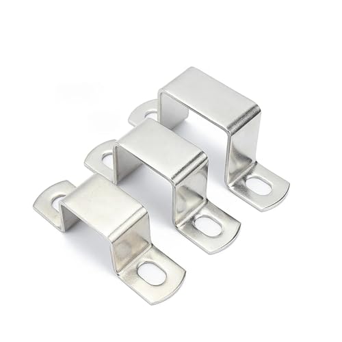 Quadratische Klemme aus Edelstahl 304, quadratische Rohrschnalle, Reitklemme, rechtwinklige Halterungsklemme, U-förmiges Rohr(40x20mm-2pcs) von LYCCS