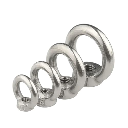 Ringösenschraube Ringhakenmutter 304 Edelstahl Hebeösenmuttern M3-M12(M4-2pcs) von LYCCS