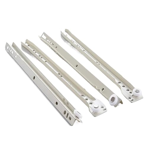 Schubladenschienenführungen Zwei Schrankschienen Verdickung Computertischrutsche Kleidung Schränke Tastatur Rollenrolle Möbel(10inch(25cm)) von LYCCS