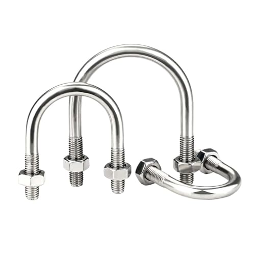 U-Typ-Schrauben aus Edelstahl 304 mit Muttern Hoop Horse M6-M12 U-förmige Schrauben for den Bauinstallationsverschluss(M6x102mm-2sets) von LYCCS