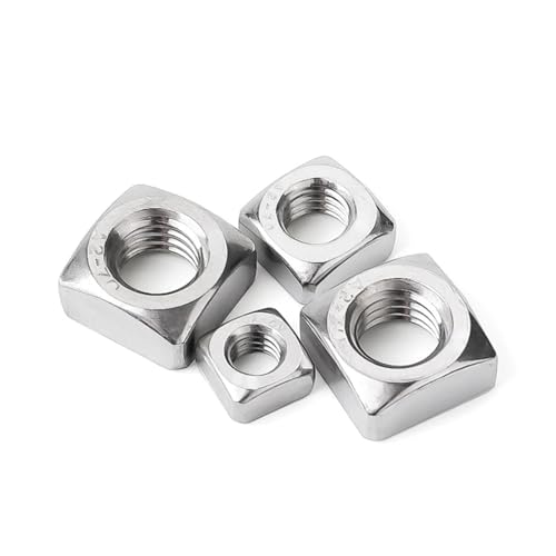Vierkantmutter aus Edelstahl 316, M3–M12, Vierkantmutter-Befestigungselement, geeignet for metrische Bolzen und Schrauben(M4x7x3-20Pcs) von LYCCS