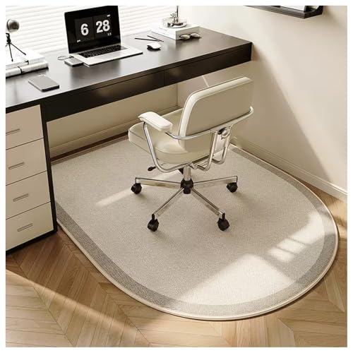Bürostuhlmatte TPR-Bodenmatte Mit Rutschfester Rückseite Rollen Gleiten Leicht Schlingenflor-Bodenmatte Stoßdämpfend Und Schalldicht Geeignet for Hartholz- Und Fliesenböden(Yellow,120x80 cm) von LYCDPYCD