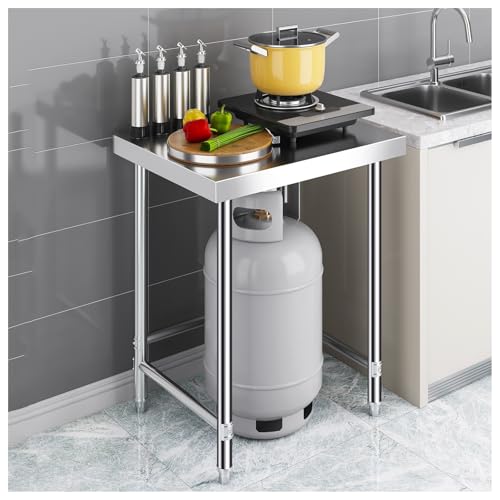 Küchenarbeitstisch Aus Edelstahl Kommerzieller Vorbereitungstisch Einstufiger Metalltisch Schneidetisch Multifunktionaler Küchen-Kochgeschirrständer Großer Aufbewahrungsarbeitstisch von LYCDPYCD