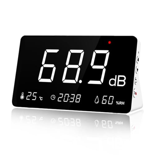 LYCEBELL Dezibel Messgerät SW525S, 30-130dB Schallpegelmesser mit Alarm & Datenaufzeichnung, USB-Datenausgabe, A-Bewertung, Desktop-Lärmmessgerät für Industrie, Büro, Nachbarschaft LYCEBELL Dezibel Messgerät SW525S, 30-130dB Schallpegelmesser mit Alarm & Datenaufzeichnung, USB-Datenausgabe, A-Bewertung, Desktop-Lärmmessgerät für Industrie, Büro, Nachbarschaft von LYCEBELL
