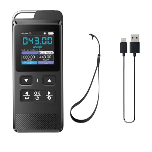 Nuklearstrahlungsdetektor GC-02 Geigerzähler Dosimeter mit Zeitüberwachung und Datenspeicherung, Strahlungsdetektor zur Messung von Radioaktivität, Beta Gamma Röntgenstrahlung von LYCEBELL