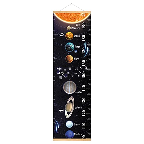 messlatte kind,30cm breiter Wandaufkleber, Höhe Wandlineal für Kinder im Universum und Sonnensystem von LYCICILI