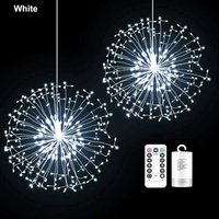 150 LEDs Feuerwerk Lichterkette 8 Lichtmodi Löwenzahn Lichter Wasserdicht Außen Garten Weihnachten Deko, Weiß von LYCXAMES
