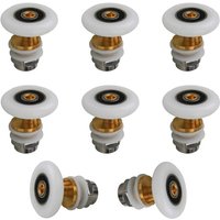 16Pcs 23mm Schiebetür Rollen Bad Pan Glas Schiebetür Leise Dusche Tür Räder für Ersatz Hardware Zubehör für 4-6mm Dicke Glas - Lycxames von LYCXAMES