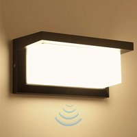 Lycxames - 18W led Wandleuchte Außenleuchte mit Bewegungssensor Modernes Schwarz 3000K Warmweiß Aluminium Leuchte IP65 Wasserdicht Dekoleuchte für von LYCXAMES