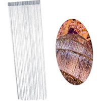 1pc Silber Fadenvorhang für Fenster und Tür Dekorative Panel Partition für Wohnzimmer und Schlafzimmer 100200cm von LYCXAMES