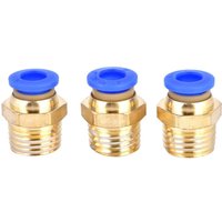 3 Stück Armaturen-Kupplungsanschlüsse, schnelle pneumatische Luftanschlüsse, Adapter, 6 mm Gewindedurchmesser, 1/4 BSP-Set für Schlauch - Lycxames von LYCXAMES