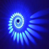 3W LED-Wandleuchte, Aluminium-Wandleuchte, Badezimmerleuchte, moderne Wandleuchte (blau) - Lycxames von LYCXAMES