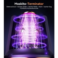 3-in-1-Mückenfalle – Effektive Mückenbekämpfung – 99,9 % Fangrate, Wandlampe – Schwarz von LYCXAMES