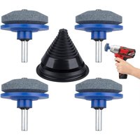 4er-Pack Rasenmäher-Messerschärfer, Universal-Handbohrmaschinen-Messerschärfer mit 1 Balancer-Schärfer für Garten, Hof, Küche, Blau - Lycxames von LYCXAMES