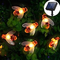 Lycxames - 50 LED-Solar-Garten-Lichterkette, 7 m, 8 Modi, wasserdicht, draußen und drinnen, Zaun, Rasen, Terrasse, Sommerparty, Weihnachten, Urlaub von LYCXAMES