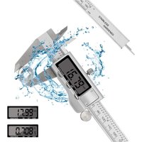 Digitaler Messschieber 150 mm 0-6 Zoll / Edelstahl / Präzisionseinstellung / Elektronische Messschieber / Durchmesser-Tiefenmesser-Messung / Großes von LYCXAMES