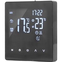 Lycxames - Digitaler Thermostat mit LCD-Display, programmierbar, intelligent, Touch, Fußboden-Warmwasserkessel-Regler, schwarz, AC90-240V, K2MRH3A von LYCXAMES