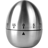 Eier-Küchenuhr aus Edelstahl, mechanischer rotierender Alarm, 60-Minuten-Timer zum Kochen von LYCXAMES