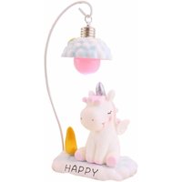 Einhorn Nachtlicht Schlafzimmerlampe Schreibtischlampe Geschenk für Kinder Mädchen mit Batterie (Rosa) von LYCXAMES