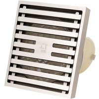 Geruchsneutraler Bodenablauf, Edelstahl-Bodenablauf mit Siebfilter, für Badezimmer und Garten - 10 x 10 cm von LYCXAMES