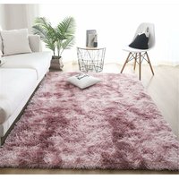 Hochflor Teppich wohnzimmerteppich Langflor - Teppiche für Wohnzimmer flauschig Shaggy Schlafzimmer Bettvorleger Outdoor Carpet. (Pink Lila, 80x160cm) von LYCXAMES