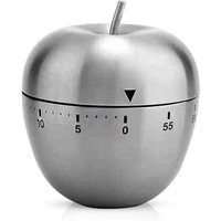 Küchenuhr in Apfelform, Edelstahl, mechanisch, rotierender Alarm, 60-Minuten-Timer zum Kochen Küchenuhr in Apfelform, Edelstahl, mechanisch, rotierender Alarm, 60-Minuten-Timer zum Kochen von LYCXAMES