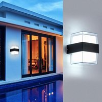 LED Außenwandleuchte 6000K Kaltweiß IP65 Acryl Wandleuchte 960LM Für Gärten, Terrassen, Außenwände. Gesamtgröße: 105 x 90 x 130 mm von LYCXAMES