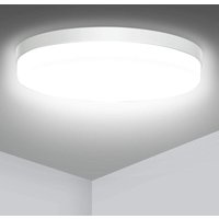 LED-Deckenleuchte, [Ton- und Lichtinduktion] 30 cm – 30 w weiß, wasserdicht IP54, runde LED-Deckenleuchte, geeignet für Küche, Badezimmer, von LYCXAMES