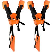 LYCXAMES 2er-Pack verstellbare Schultergurte für Rasenmäher mit starkem Nylongurt für Gartenarbeit oder Freischneider KM, STIHL FS (Orange) von LYCXAMES