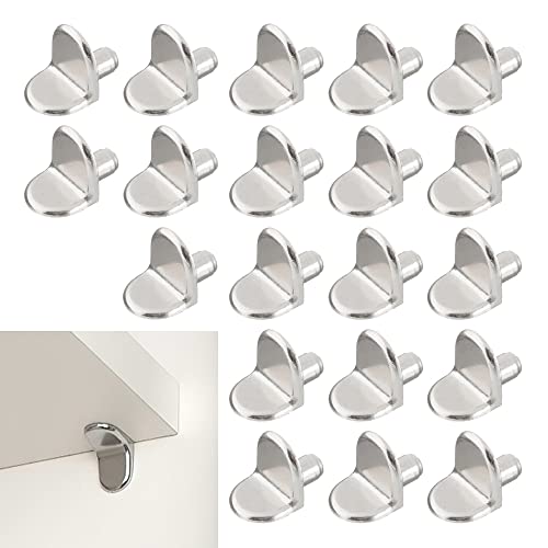 LYCXAMES Regalbodenträger, 20 Stück Winkelbodenträger, Zinklegierung Regal Bodenhalter L Form Einlegeboden Halter für Möbel Bücherregal Schrank von LYCXAMES