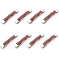 LYCXAMES – Set mit 8 Schubladen- oder Schrankgriffen aus Metall und Leder-B von LYCXAMES