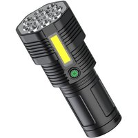 Lycxames - USB-LED-Taschenlampe mit starkem Licht, intelligentes Schnellladen, Taschenlampe mit starkem Licht und Seitenlicht, Outdoor-Taschenlampe von LYCXAMES