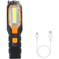 Wiederaufladbare LED-Arbeitsleuchte, 6-in-1 tragbare Taschenlampe, 4 Modi, 360 lm Arbeitsleuchte, Notfall-Inspektionslampe mit Haken, Magnetplatte von LYCXAMES