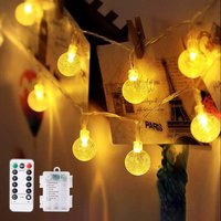 Lichterkette, 10M100LED Kugel Lichterkette, IP65 Lichterkette Indoor/Outdoor Dekoration für Weihnachten Halloween Schlafzimmer Garten (Warmweiß) von LYCXAMES