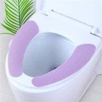 Lycxames - 10Paar Weiche Badezimmer wc Sitz Kissen Selbstklebend Wärmer Waschbar Gesundheit wc Sitz Cover --selbstklebend,Lila von LYCXAMES