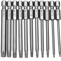 11 Stück lange Torx-Schraubendreher-Bits 75 mm, T6-T40 magnetische Bits 1/4 Zoll Sechskantschaft für Schraubendreher und Elektroschrauber - Lycxames von LYCXAMES