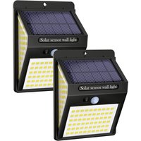 140 LED-Solarleuchte für den Außenbereich, 3 Beleuchtungsmodi, Solarleuchte für den Außenbereich, Bewegungsmelder, 2 Stück - Lycxames von LYCXAMES