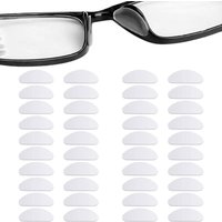 Lycxames - 20 Paar Silikon-Nasenpads, selbstklebende Brillen-Nasenpads, rutschfeste Nasenpads für Brillen und Sonnenbrillen, transparent von LYCXAMES