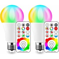 2stuck led Farbige Leuchtmittel,70W äquivalente, RGBW--Weiß Lampe Edison Farbige Leuchtmitte Farbwechsel Lampen - 120 Farben rgbw - 10 Watt E27 von LYCXAMES