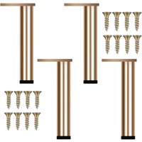 4 verstellbare Möbelfüße aus Metall, modernes Sofabein, Ersatzfüße für Couchtisch, TV-Schrank, Badezimmerschrank, mit Schrauben + rutschfester Basis, von LYCXAMES