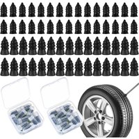 Lycxames - 60 Stück Vakuum-Reifengummi-Spikes, Reifenreparaturnägel für Autoreifen-Reparaturset, Autoreifen-Reparaturset für Auto- und Lycxames - 60 Stück Vakuum-Reifengummi-Spikes, Reifenreparaturnägel für Autoreifen-Reparaturset, Autoreifen-Reparaturset für Auto- und von LYCXAMES