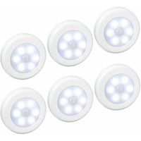 Lycxames - 6er-Pack) LED-Sensorleuchten, Bewegungsmelder-Licht, Schrankleuchte, batteriebetrieben (nicht im Lieferumfang enthalten), LED-Licht für von LYCXAMES