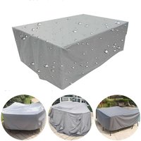 Gartentischabdeckung, rechteckige wasserdichte Plane, Möbelabdeckung, Gartenmöbelabdeckung für Tisch, Sofa, Liege, Stühle, Silber – 120 x 60 x 90 cm von LYCXAMES