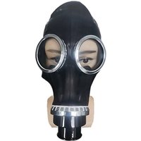 Graue Ghost-Gasmaske aus Gummi, Vollgesichtsschutz, altmodische, vollständig geschlossene Gasmaske von LYCXAMES