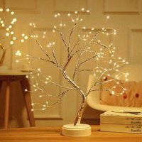 Kirschbaum-Lampe, USB-LED-Weihnachtsbaum-Zweiglampe, DIY-Bonsai-Lampe, Tisch-Nachtlicht mit Touch-Schalter, Weihnachtsdekoration, Schlafzimmerlampe von LYCXAMES